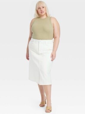 NWT Women’s denim midi skirt - ava & viv